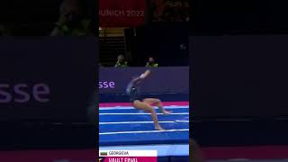 Valentina GEORGIEVA injury 😢 Vault Final 😢 European Championships Gymnastics 2022 [upl. by Tamanaha]