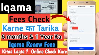 Iqama ID Fees Check kaise kare  How to check Iqama fees 2024  Iqama Renew Fees Kaise Check kare [upl. by Yedsnil]