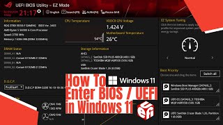 How To Enter BIOS  UEFI in Windows 11 [upl. by Eugenia]