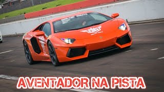 LAMBORGHINI AVENTADOR NA PISTA COM VALENTINO BALBONI  CVBR 287 [upl. by Anifad]