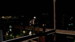 column climb on night shift in Bermuda ironworker local 842 New Brunswick Canada [upl. by Dalis578]