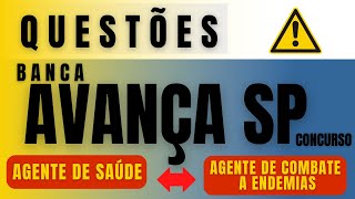 QUESTÃ•ES DE CONCURSO DA BANCA AVANÃ‡A SP  AGENTE COMUNITÃRIO DE SAÃšDE E AGENTE DE COMBATE A ENDEMIAS [upl. by Lladnew224]