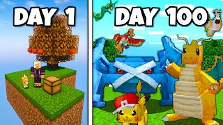 I Spent 100 Days in Minecraft Pokemon SkyBlock  Cobblemon [upl. by Yentrok]