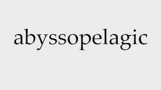 How to Pronounce abyssopelagic [upl. by Jacoba]