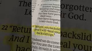 A backsliding Christian is in very real spiritual danger 💀 However there is hope ✝️ See Jer 322 [upl. by Notsgnik456]