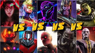 Spiderman vs Black pantherUltron vs Scarlet witchkurse vs ThanosHulk vs Ebony maw SUPERBATTLE [upl. by Brunelle899]