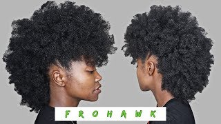 FROHAWK ON MY TYPE 4 NATURAL HAIR  Keke J [upl. by Fonz]