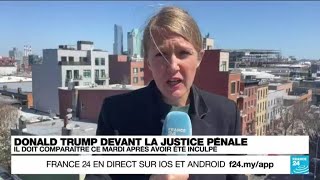 Donald Trump en route pour sa comparution judiciaire historique à New York • FRANCE 24 [upl. by Marduk]