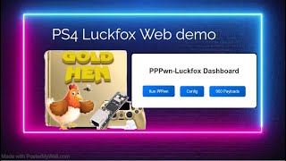 PS4 Jailbreak PPPWN Luckfox with WEB browser Demo [upl. by Julietta]