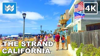 Walking tour of THE STRAND – Hermosa Beach to Manhattan Beach in South Bay California 🎧 【4K】 [upl. by Amein]