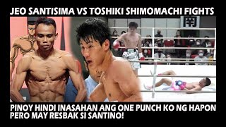 LATEST FIGHT JEO SANTISIMA VS TOSHIKI SHIMOMACHI  UMIKOT ANG PINOY SA LAKAS NG HAPON [upl. by Simetra]