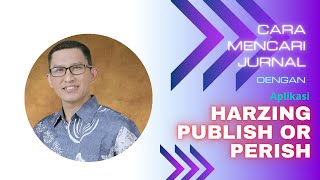 CARA MENCARI JURNAL DI APLIKASI HARZINGS PUBLISH OR PERISH DAN CARA MENDAPATKAN API KEY [upl. by Lenahs]