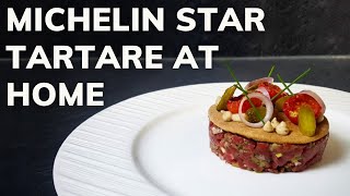 How to make BEEF STEAK TARTARE at home Fine Dining Recipe [upl. by Searle]