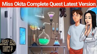 Miss Okita Complete Quest  Full Walkthrough Latest Version Summertime Saga Game [upl. by Gnod54]