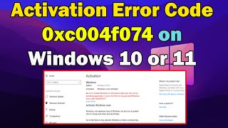 how to Fix Activation Error Code 0xc004f034 on Windows 10 amp 11 [upl. by Havener]