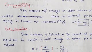 Compressibility  Bulk Modulus Of Elasticity [upl. by Rojas]