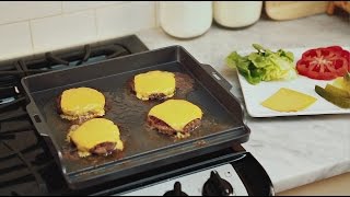 Little Griddle Griddled DoubleCheeseburgers and Crispy Griddle Fries [upl. by Hsirap625]