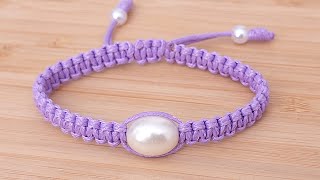 PULSERA FACIL DE HACER MACRAME  BRACELET FRIENDSHIP [upl. by Seigler]