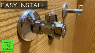 How To Install A Compression Water Shut Off Valve  Bathroom Sink [upl. by Trudey]