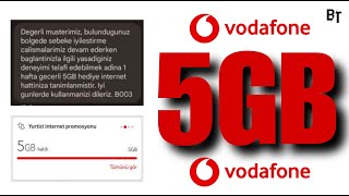 VODAFONE HAFTALIK 5GB BEDAVA İNTERNET YENİ KAMPANYA 2024 [upl. by Utir171]