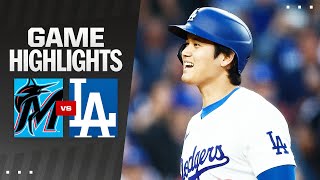 Marlins vs Dodgers Game Highlights 5624  MLB Highlights [upl. by Lleumas944]