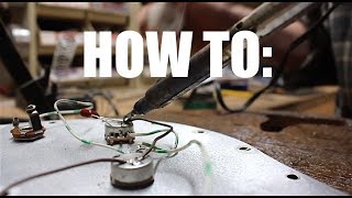 How To Solder Basic Electric Guitar Wiring 101 by request [upl. by Jaclyn861]