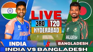 🔴 Live India vs Bangladesh 3rd T20 Live Match Score amp Commentary  IND vs BAN Live match Today [upl. by Oshinski]