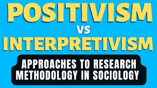 Positivism vs Interpretivism  What is Positivism in Sociology [upl. by Finnegan]