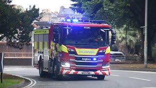 NEW GEN Dorset amp Wiltshire Fire amp Rescue Service Scania responding with lights and sirens [upl. by Aymik]