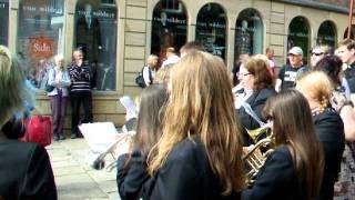 Backworth Colliery Band play Singing in the Rain Durham Miners Gala [upl. by Aisorbma382]