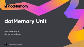 dotMemory Unit  NET memory usage monitoring with unit tests [upl. by Hareehahs]