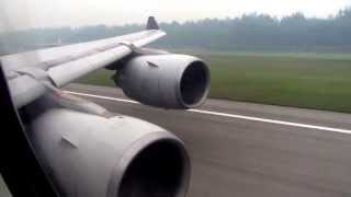 Worlds Longest Flight Singapore Airlines A340500 Powerful Takeoff from Singapore  9VSGE [upl. by Uni599]