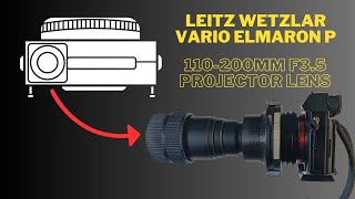 Vintage 35mm camera lens Leitz Wetzlar Vario Elmaron P 110200mm F35 projector lens on full frame [upl. by Artenahs460]