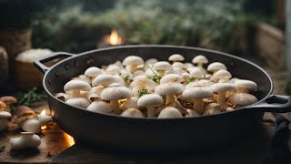 TimeLapse The Sizzling Transformation of Fried Mushrooms [upl. by Griffy]