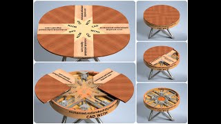 Expanding Table with downloadable 3D CAD file [upl. by Yllehs]