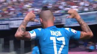 Il gol di Hamsik  Napoli  Cagliari  30  Giornata 7  Serie A TIM 201718 [upl. by Ailin]