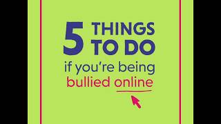 5 things to do if you are bullied online [upl. by Wally28]