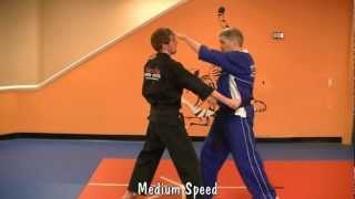 Raining Claw with extension  Kenpo self defense technique for a right uppercut punch [upl. by Ardnoyek]