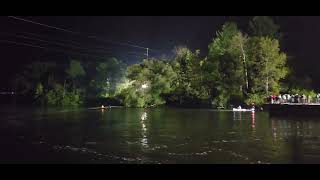 2024 Au Sable canoe race at night Mio Michigan [upl. by Christy909]