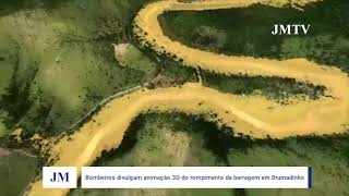 Corpo de Bombeiros divulga animação em 3D do rompimento da barragem em Brumadinho [upl. by Schlessel]