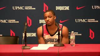 MBB Postgame Kareem Rozier vs Lipscomb [upl. by Nnylyahs]