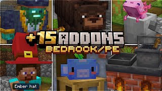 Top 15 MEJORES ADDONS SURVIVAL Para MINECRAFT 120 BedrockPE MODS PARA MINECRAFT BEDROCK 120 [upl. by Ennairoc154]