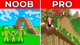 MIKEY Family vs JJ Family  NOOB vs PRO  ROLLER COASTER Build Battle in Minecraft Maizen [upl. by Wycoff791]