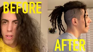 DREADLOCK TUTORIAL │ How To Dreadlock Straight Hair at HOME MENS DREADLOCK STYLE [upl. by Ibbie]