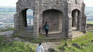 Darwen Tower Flight From Tockholes On A Lovely Sunny Day [upl. by Wenn440]