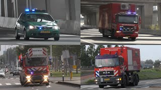 GRIP 21 Vele Hulpdiensten met spoed naar 2 grootschalige incidenten in Rotterdam en omgeving [upl. by Nosredneh]