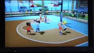 Wii Sport Resort Basketball Hibari Gameplay Round2 vs Andy [upl. by Nilahs]