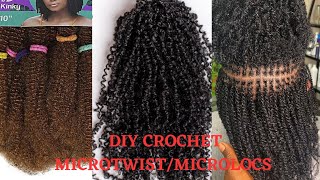 DIY HOW TO DO CROCHET MICRO TWIST  MINI TWIST FOR 1 ONLY minitwists sisterlocks [upl. by Rochella396]