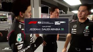 F1 MANAGER 2024 MERCEDES NO COMMENTARY CAREER MODE 2 JEDDAH CRASH AFTER CRASH [upl. by Yenoh]