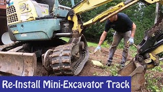 ReInstall Yanmar ViO15 MiniExcavator Track  SIMPLE [upl. by Shotton948]